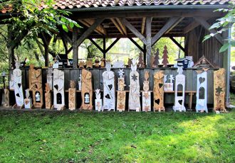 Selbstgebaute Kerzenständer